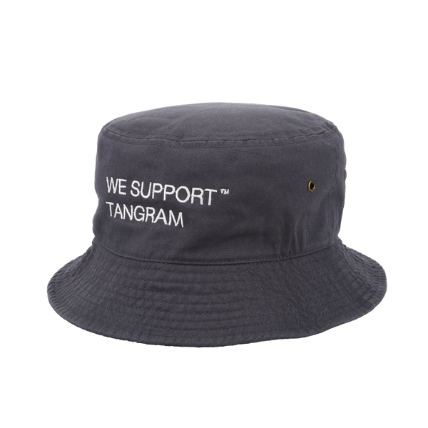 CLUBHAUS × TANGRAM CREW BUCKET HAT CHARCOAL GRAY TGA-UHAT09
