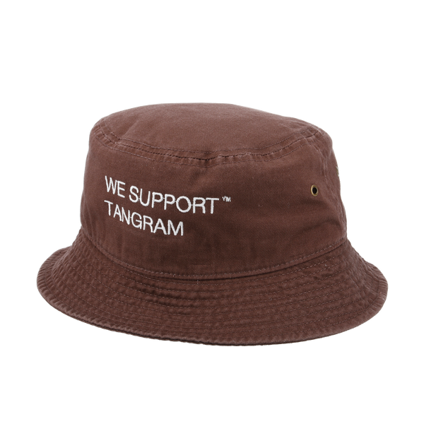 CLUBHAUS × TANGRAM CREW BUCKET HAT BROWN TGA-UHAT09