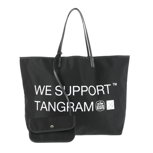 CLUBHAUS × TANGRAM REVERSIBLE TORT BAG BLACK / WHITE TG-BAG07