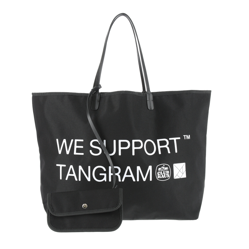 CLUBHAUS × TANGRAM REVERSIBLE TORT BAG BLACK / WHITE TG-BAG07