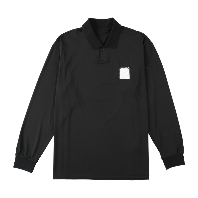 ONE SNAP POLO LONG SLEEVE  BLACK TGS-MPL07