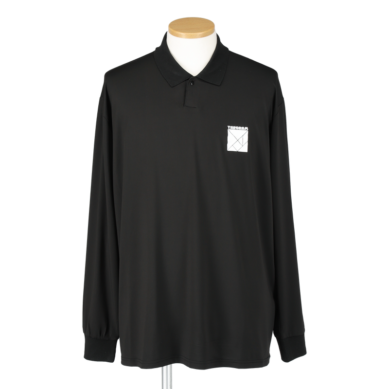 ONE SNAP POLO LONG SLEEVE  BLACK TGS-MPL07