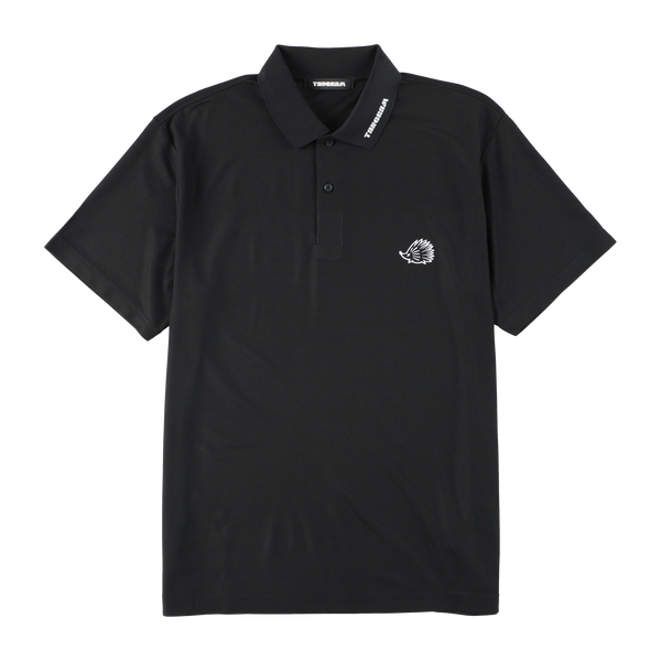 CLUBHAUS × TANGRAM WEDGEHOG  POLO SHIRTS BLACK TGS-MPL18