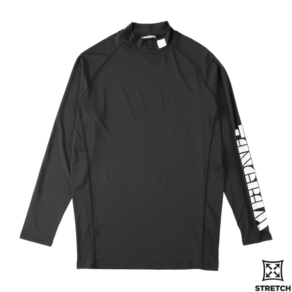 STRETCH FIT LOGO MOCKNECK TEE BLACK TGS-MT09 – TANGRAM