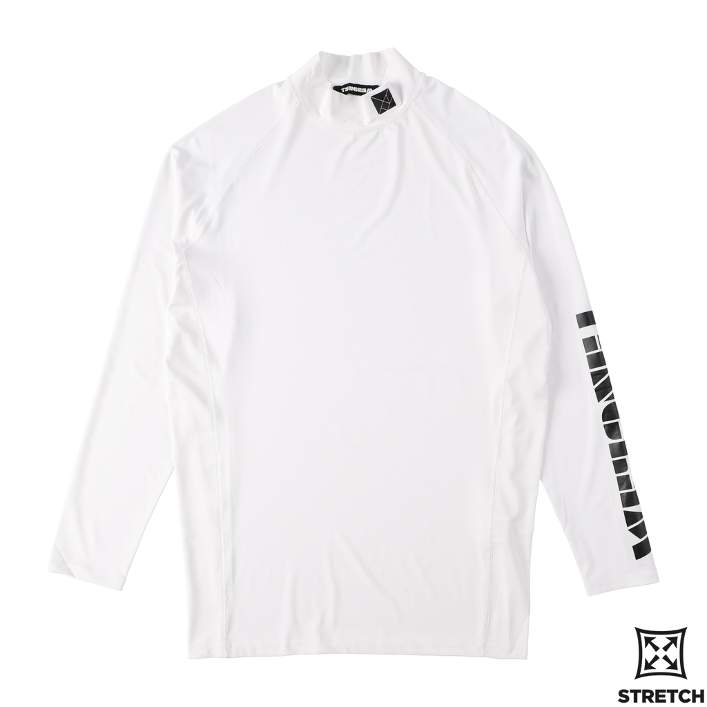 STRETCH FIT LOGO MOCKNECK TEE WHITE TGS-MT09 – TANGRAM STRETCH FIT LOGO MOCKNECK TEE WHITE TGS-MT09 – TANGRAM