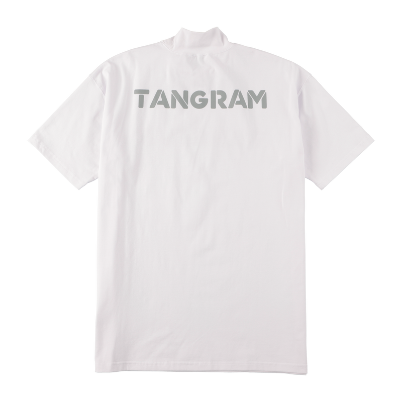 ROUND LOGO MOCKNECK TEE  WHITE TGS-MT29