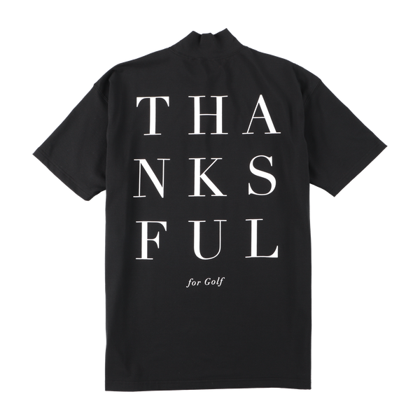 THANKSFUL MOCKNECK TEE BLACK TGS-MT30